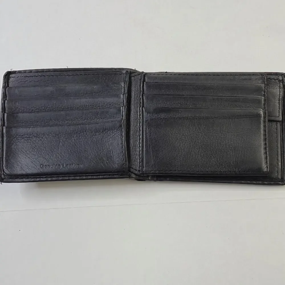 Harley-Davidson Wallet Mens One Size Black Leather Bifold American Legend